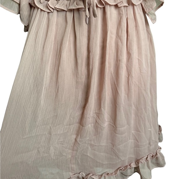 Forever 21 Mauve Ruffle V-neck Midi Dress Size Small - Picture 14 of 17